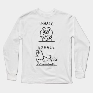 Inhale Exhale Cavalier King Charles Spaniel Long Sleeve T-Shirt